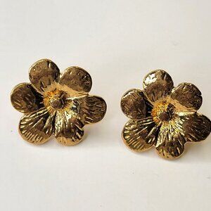 Gold Flower Earrings